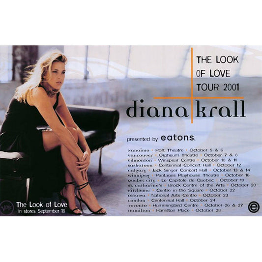 Diana Krall- Look of Love 2001 Tour Poster 28" x 22"